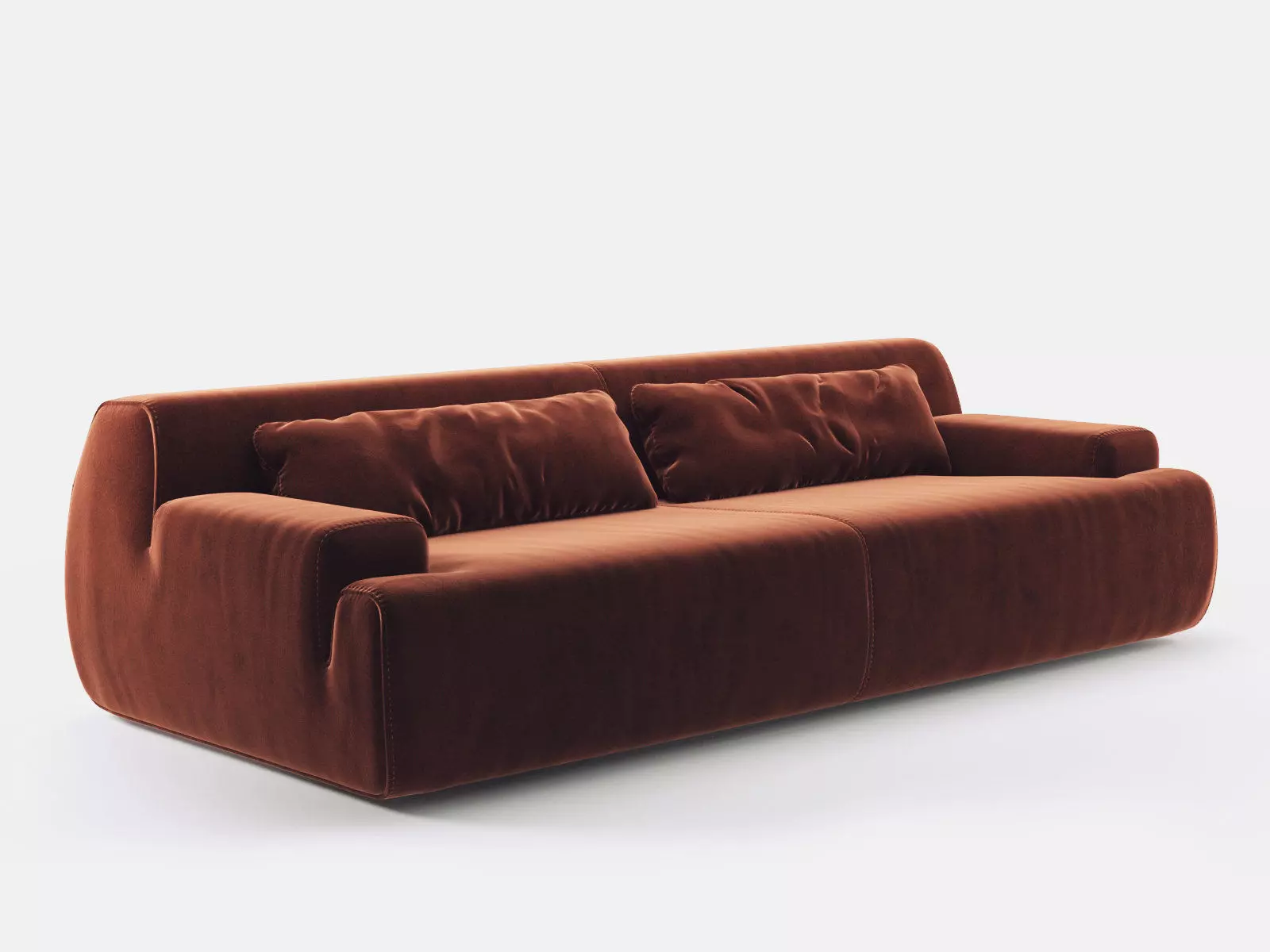 Norton sofa velvet 3D model_0