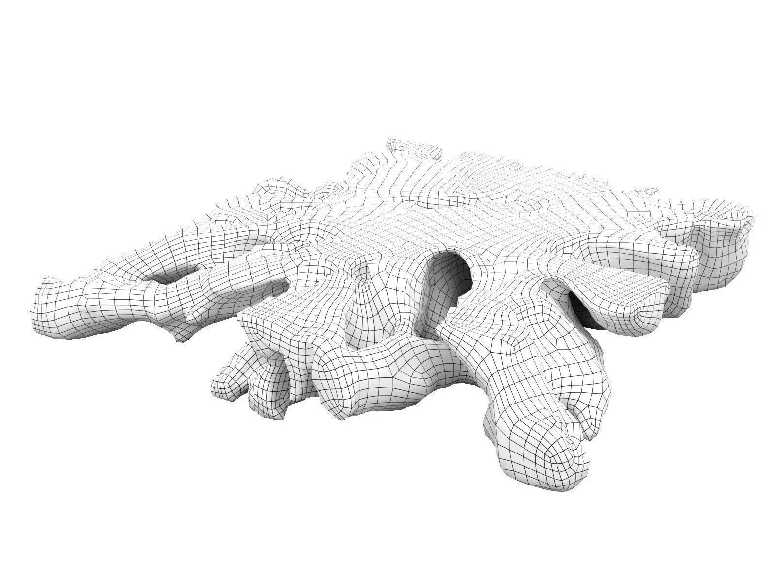 Burnt Coffee Table 3D model_4