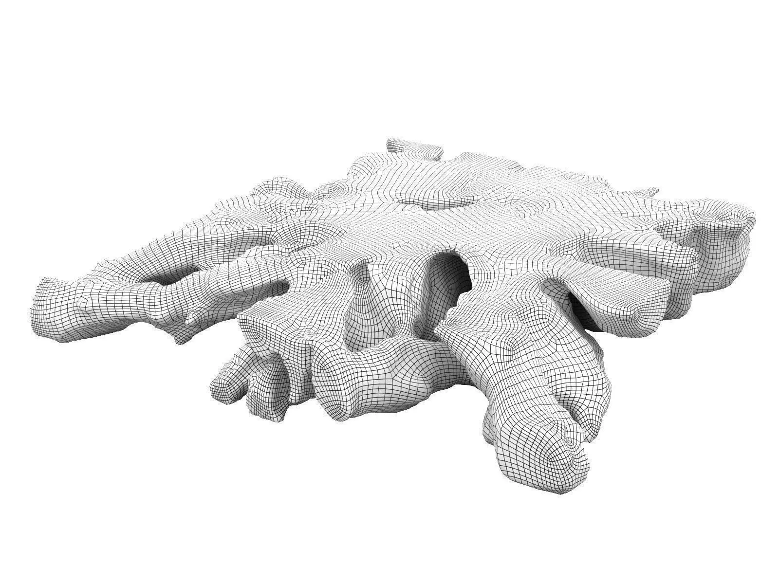 Burnt Coffee Table 3D model_5