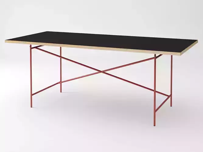 Eiermann table with top and legs 3D model