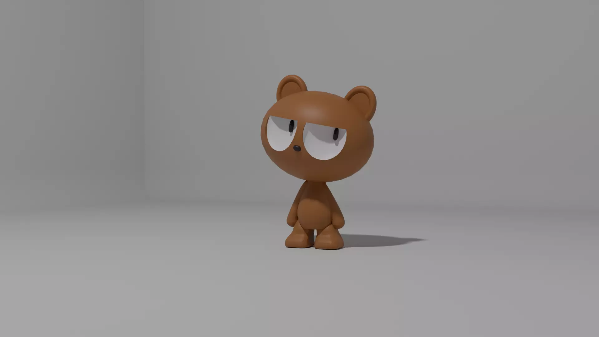 Cute Brown Bear figure 3D Printable 3D print model