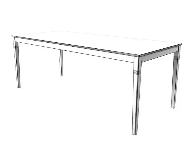 No dining table with wooden legs