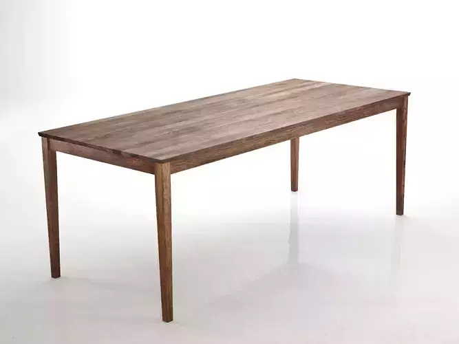 No dining table with wooden legs 3D model
