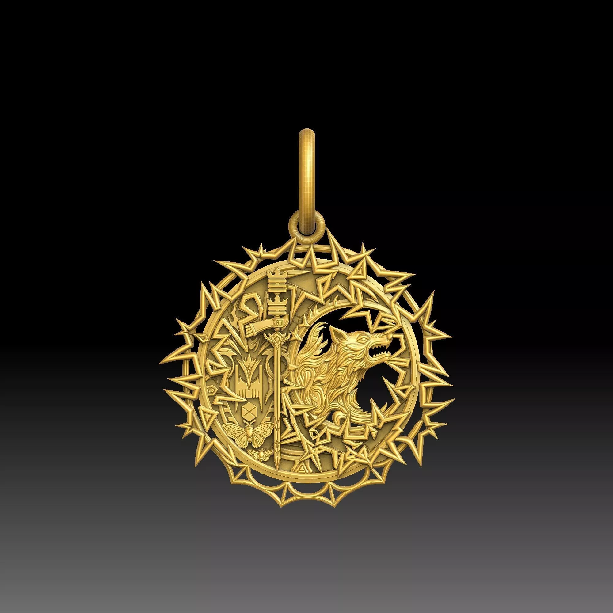 Fate Destiny Symbols - one inch pendant 3D print model