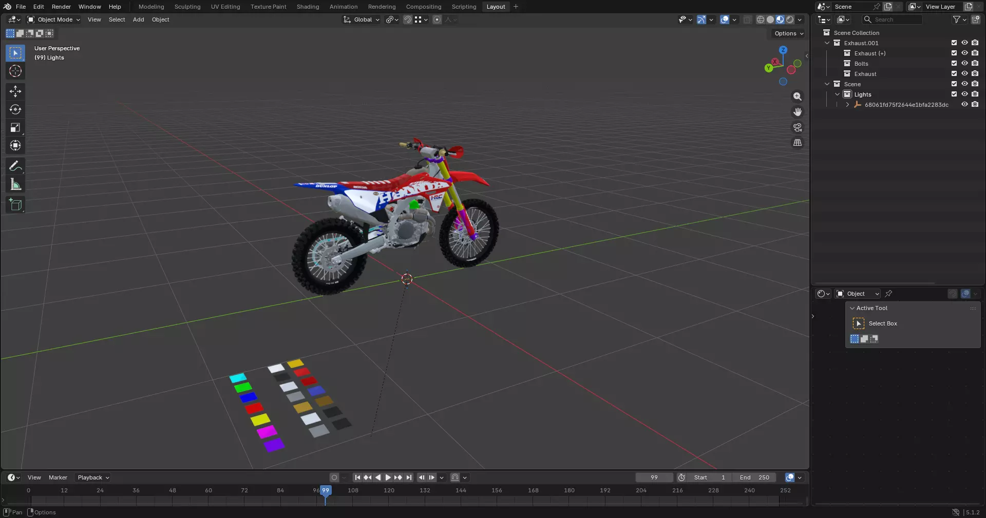 CRF450R HRC WORKS EDITION AND STOCK 3D model