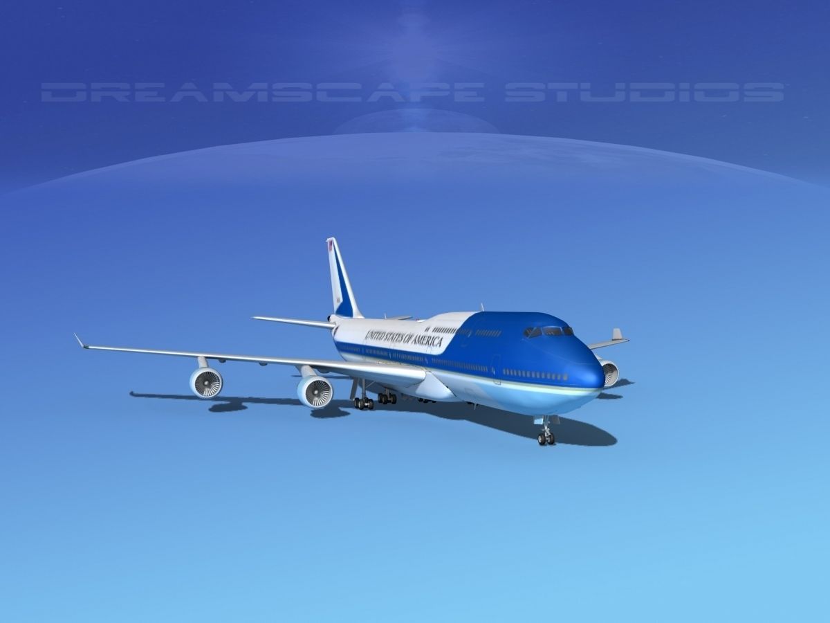 Boeing 747-8I Jumbo Jet USA 3D model_3