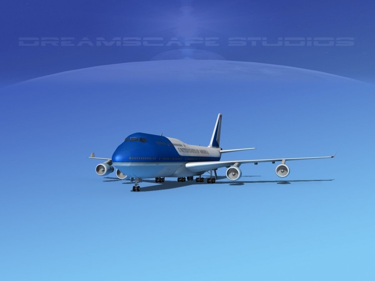 Boeing 747-8I Jumbo Jet USA 3D model_2