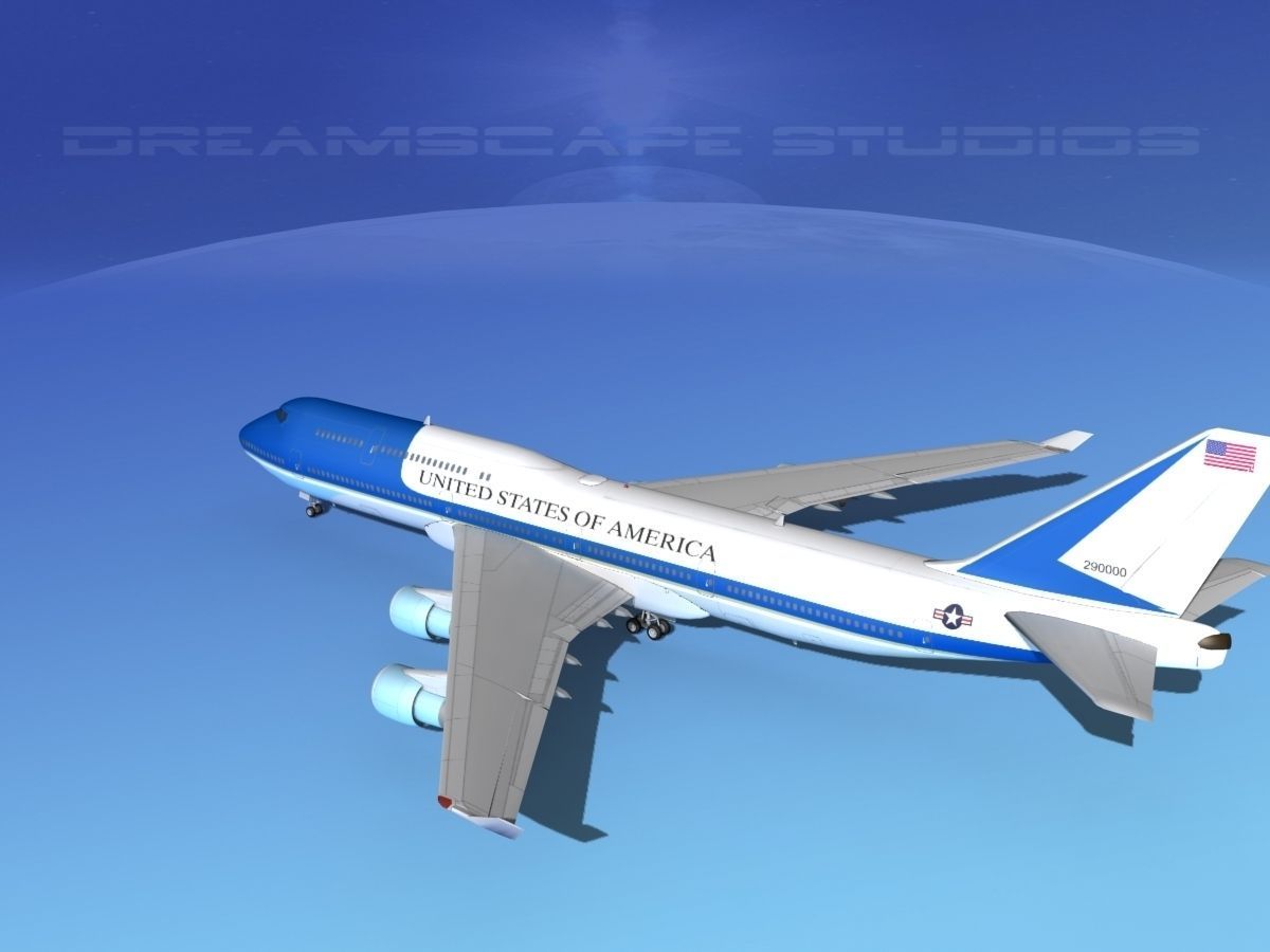 Boeing 747-8I Jumbo Jet USA 3D model_9