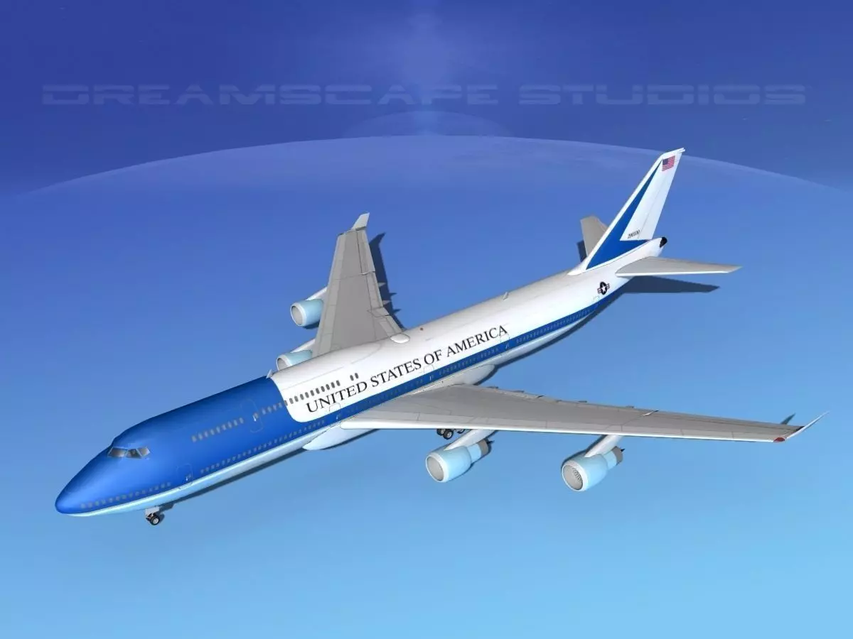 Boeing 747-8I Jumbo Jet USA 3D model_0
