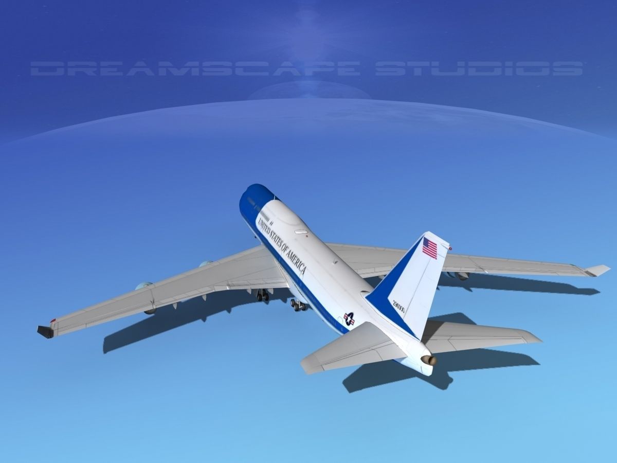 Boeing 747-8I Jumbo Jet USA 3D model_8