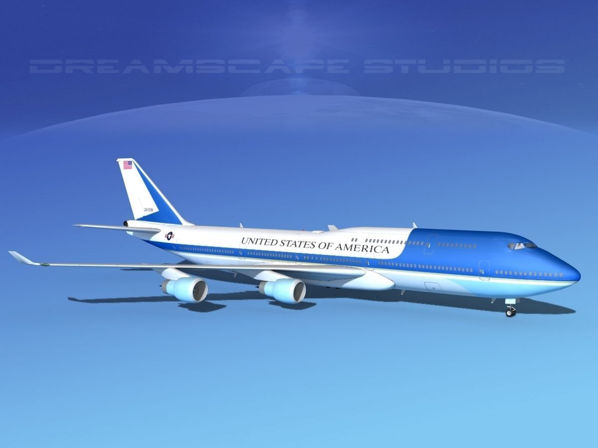 Boeing 747-8I Jumbo Jet USA 3D model_4