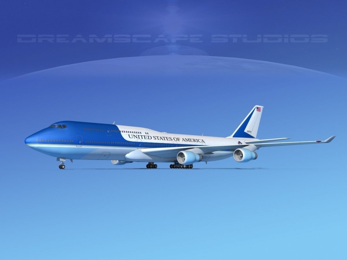 Boeing 747-8I Jumbo Jet USA 3D model_1