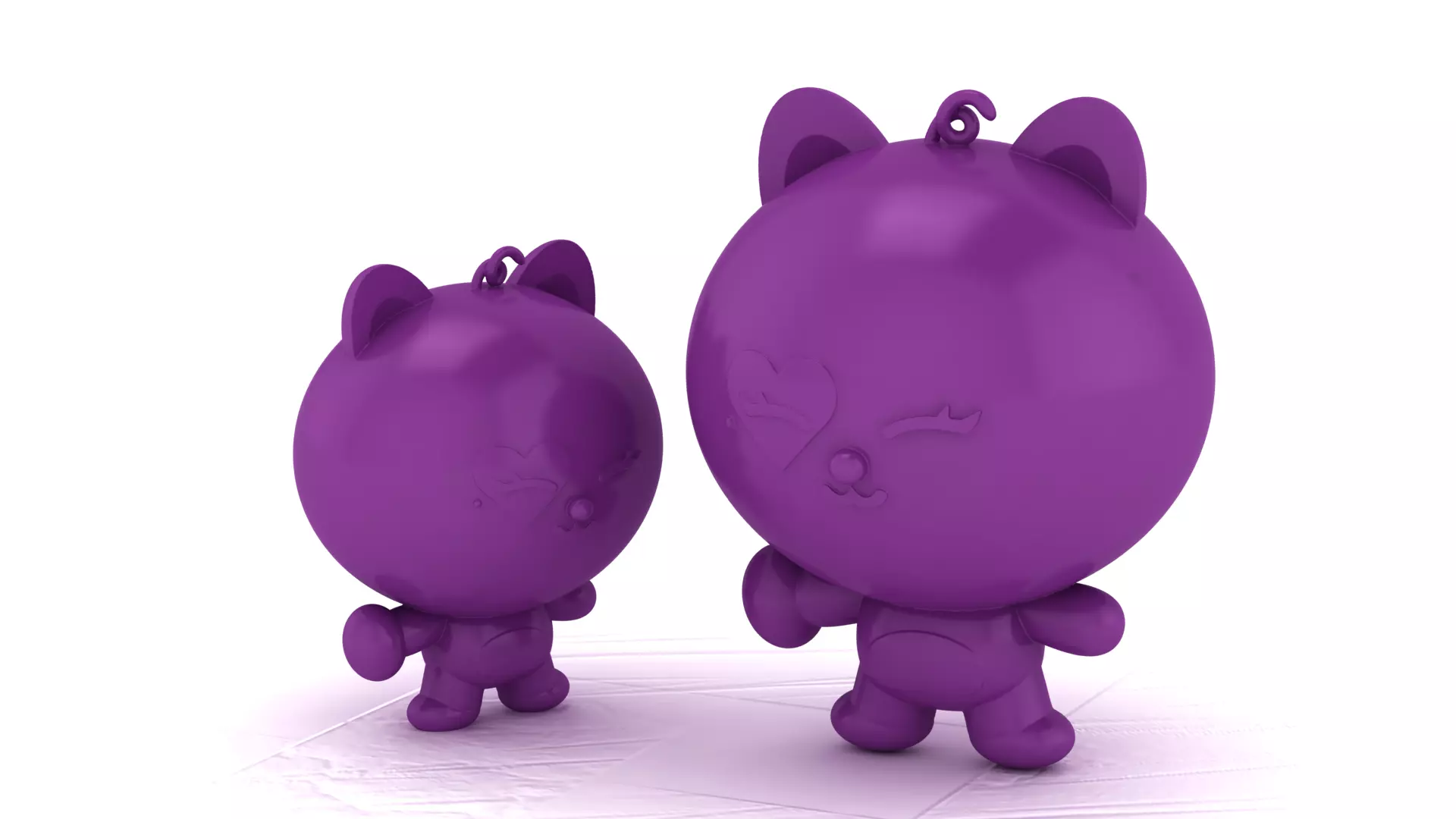 Cute Purple Bear 3D print model