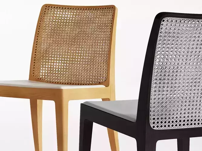 Day two chairs with seat and back 3D model