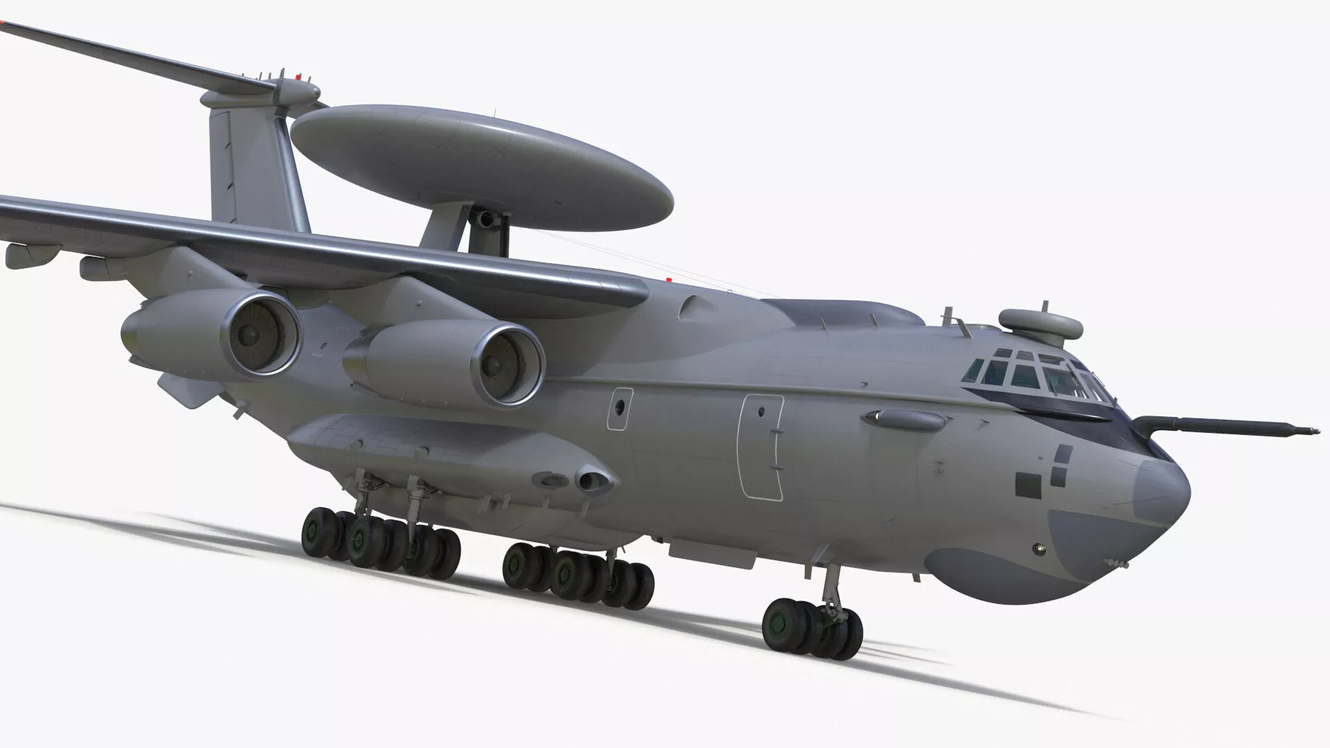 Early Warning Aircraft Gray Rigged 3D model