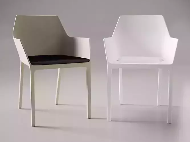 Mem three different colored chairs