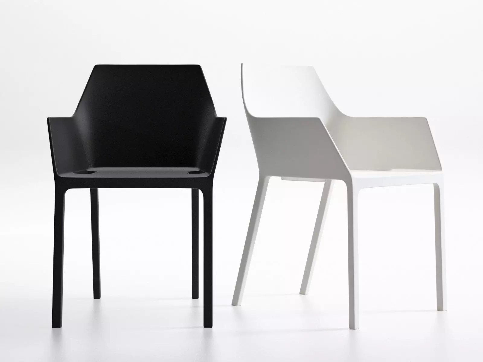 Mem three different colored chairs 3D model_0