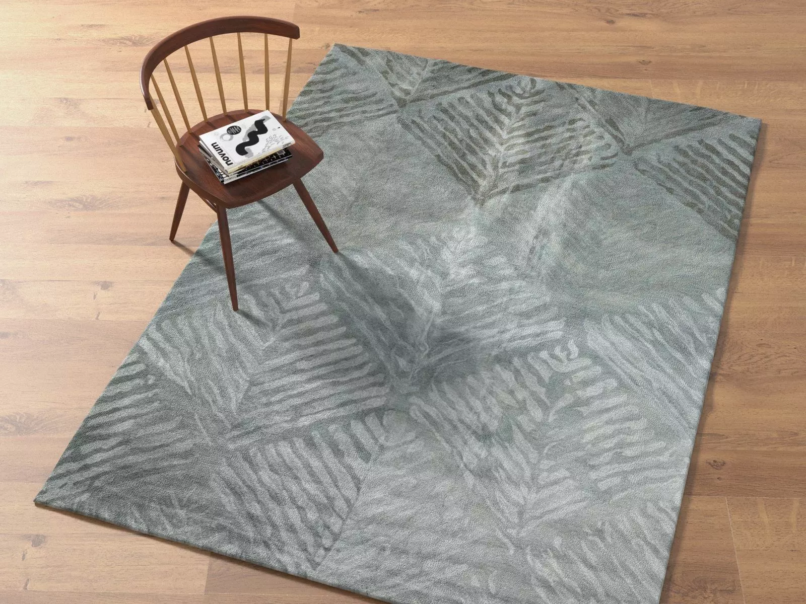 Nordic Diamond Wool Rug 3D model_0