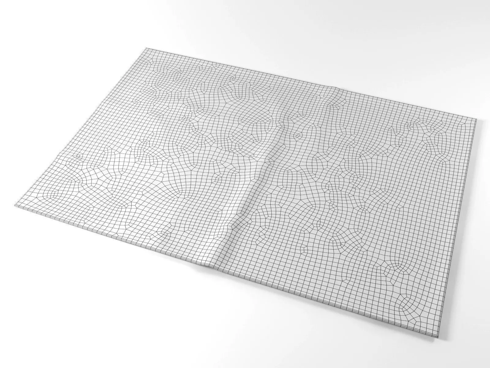 Nordic Diamond Wool Rug 3D model_5