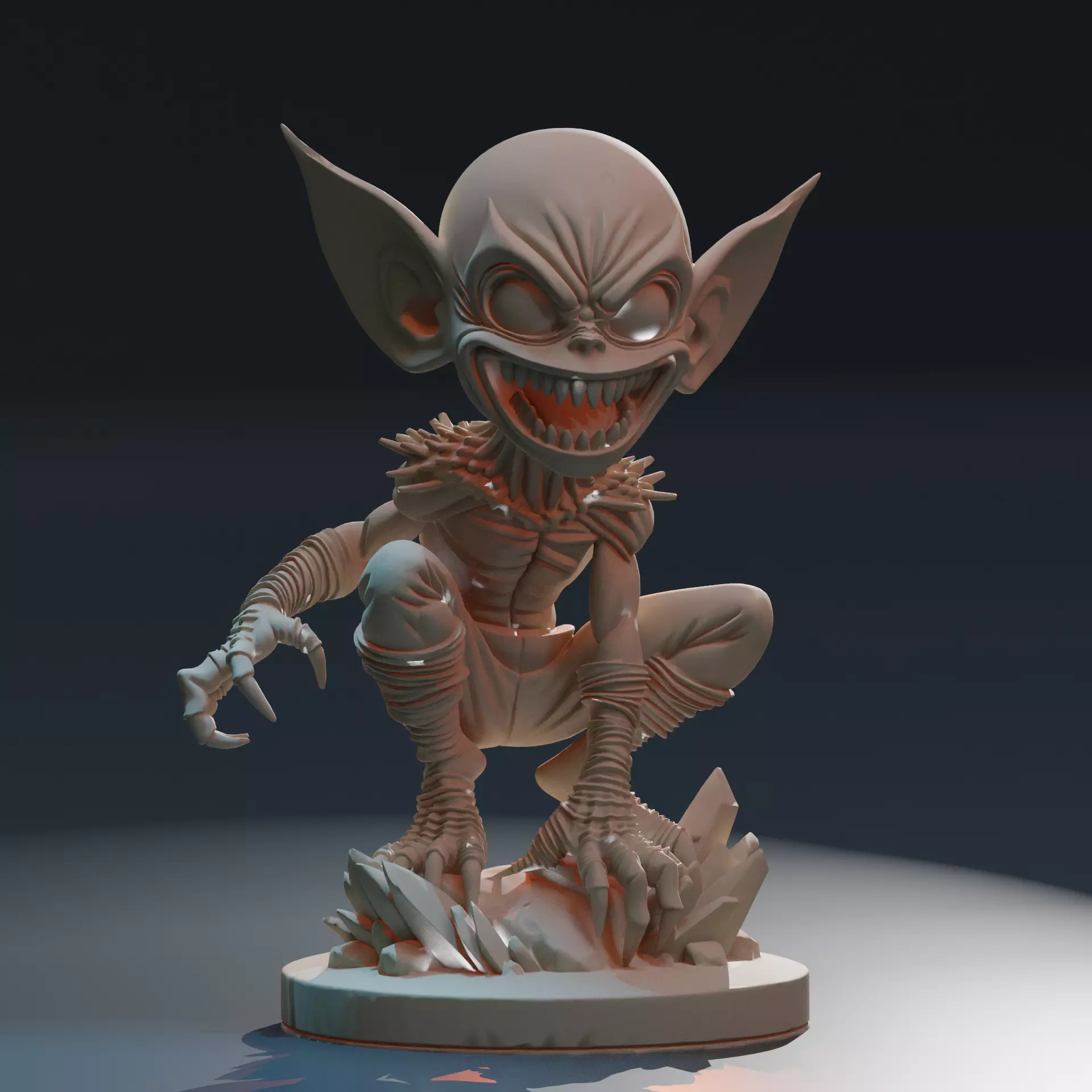 Mischievous Goblin Imp 3D Print STL Miniature Figurine 3D print model