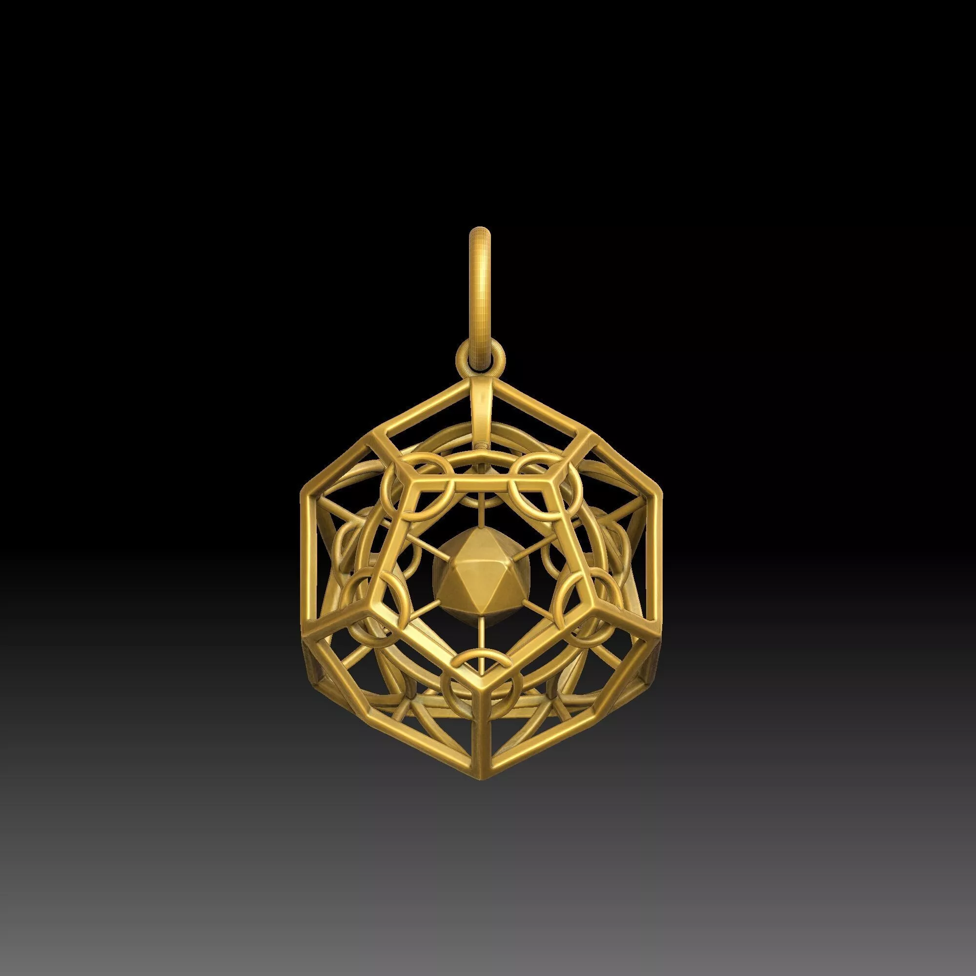 Sacred Darkness - one inch pendant Free 3D print model