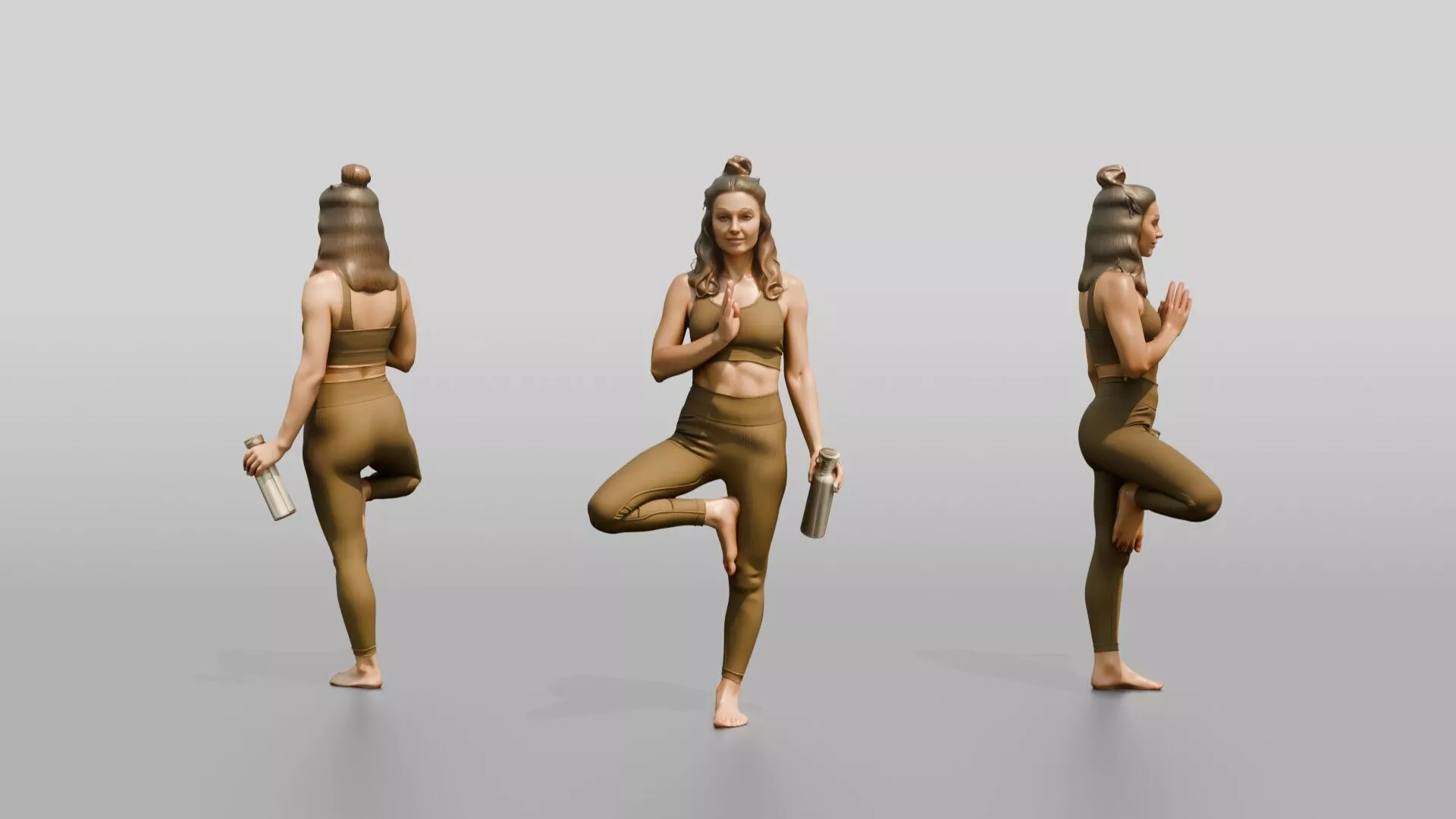 Tree Pose Woman 3D model