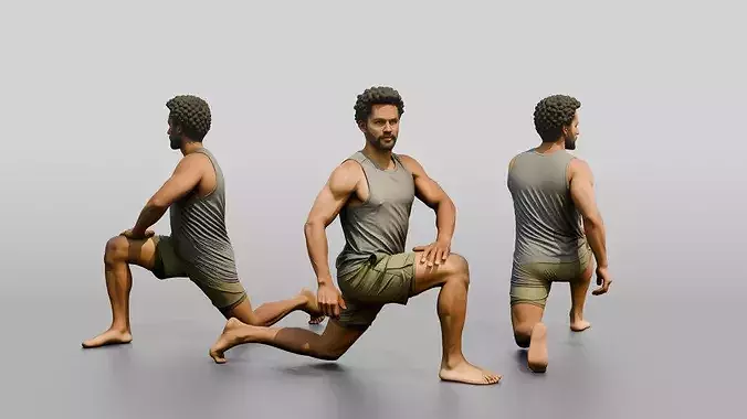 Low Lunge Pose Man