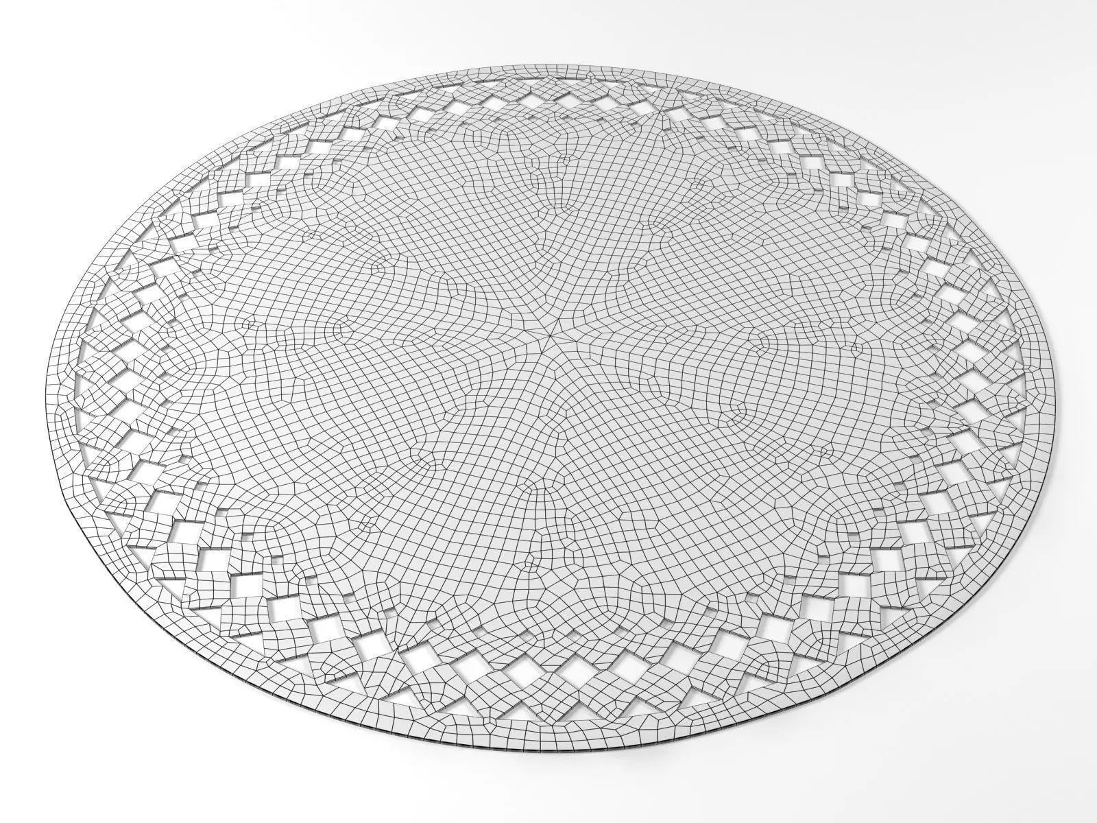 Rana placemat with holes in it 3D model_6