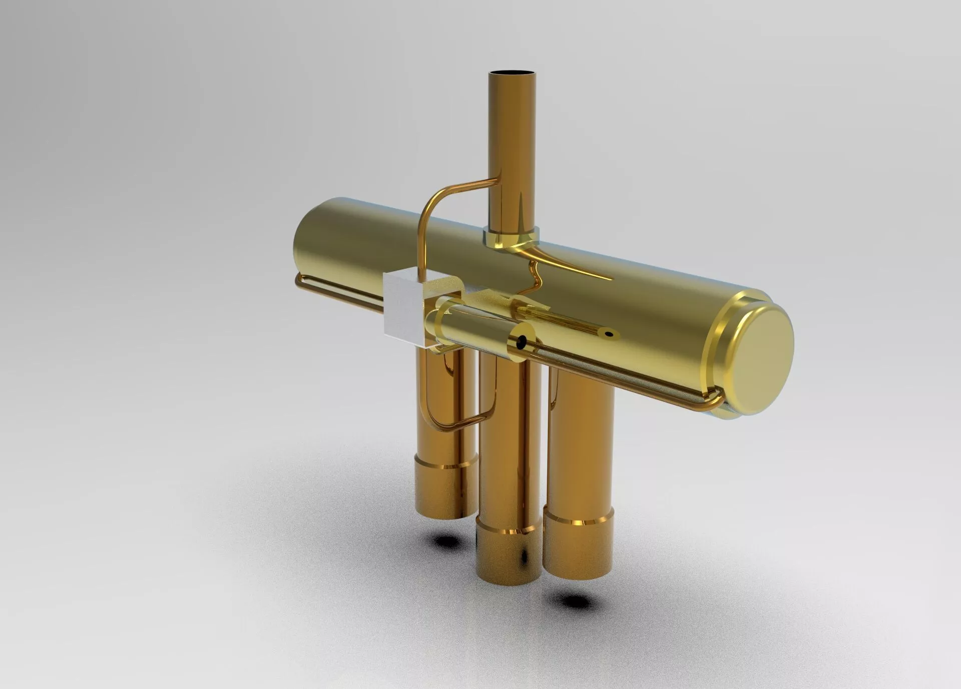 HUH-20D-46-01-5-7P-Four-way Valve Housing 3D model