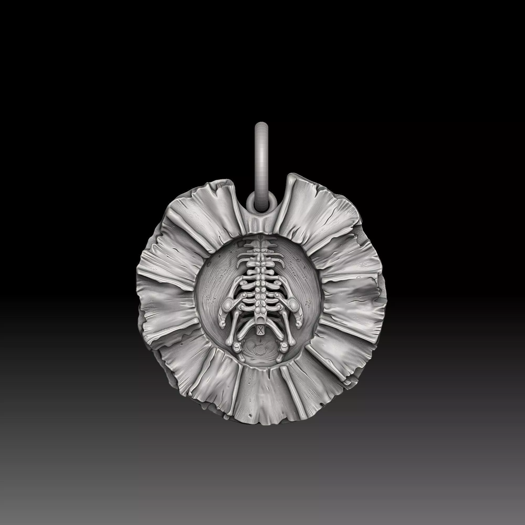 Time Mortality - one inch pendant 3D print model