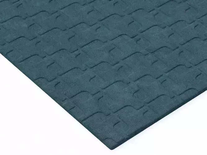 Cross teal rug 3D model