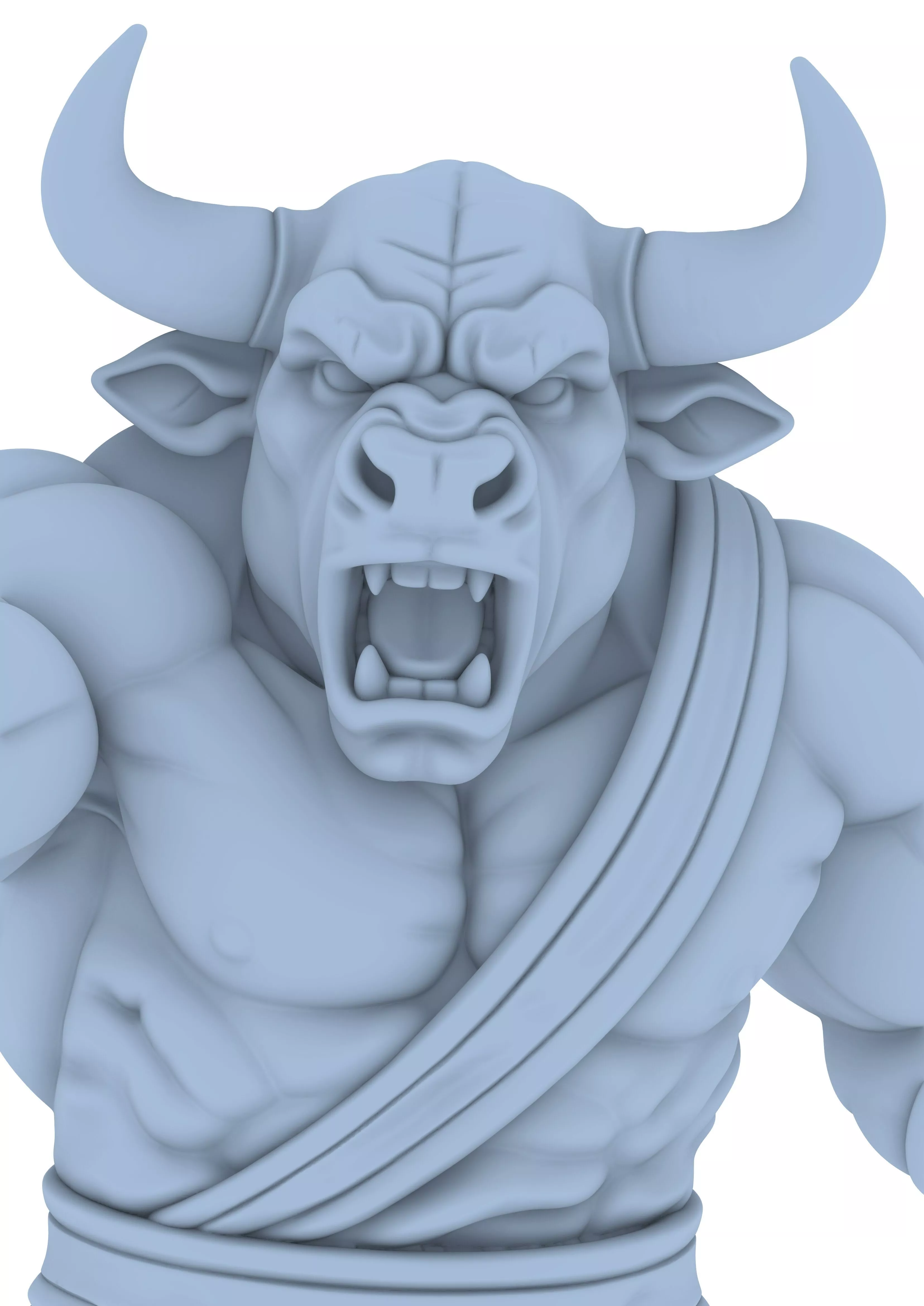Warriors Viking Bull Fighters Beast Monsters Miniatures 3D print model
