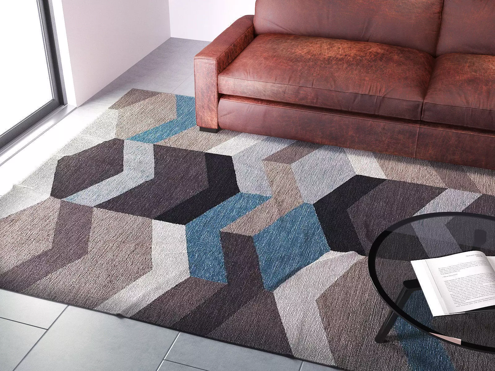 Geo Wool Kilim 3D model_5