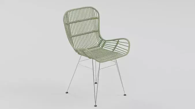 Woven Rattan Accent Chair 05