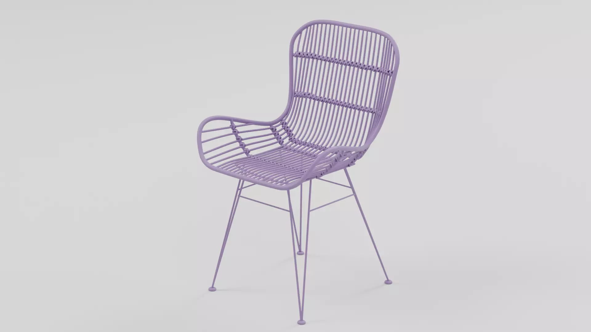 Woven Rattan Accent Chair - Sample File 3D model