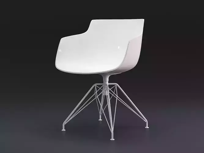 Flow Armchair 4-legged LEM 3D model