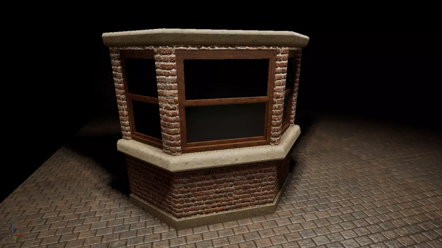 Window Bay British Free low-poly 3D model