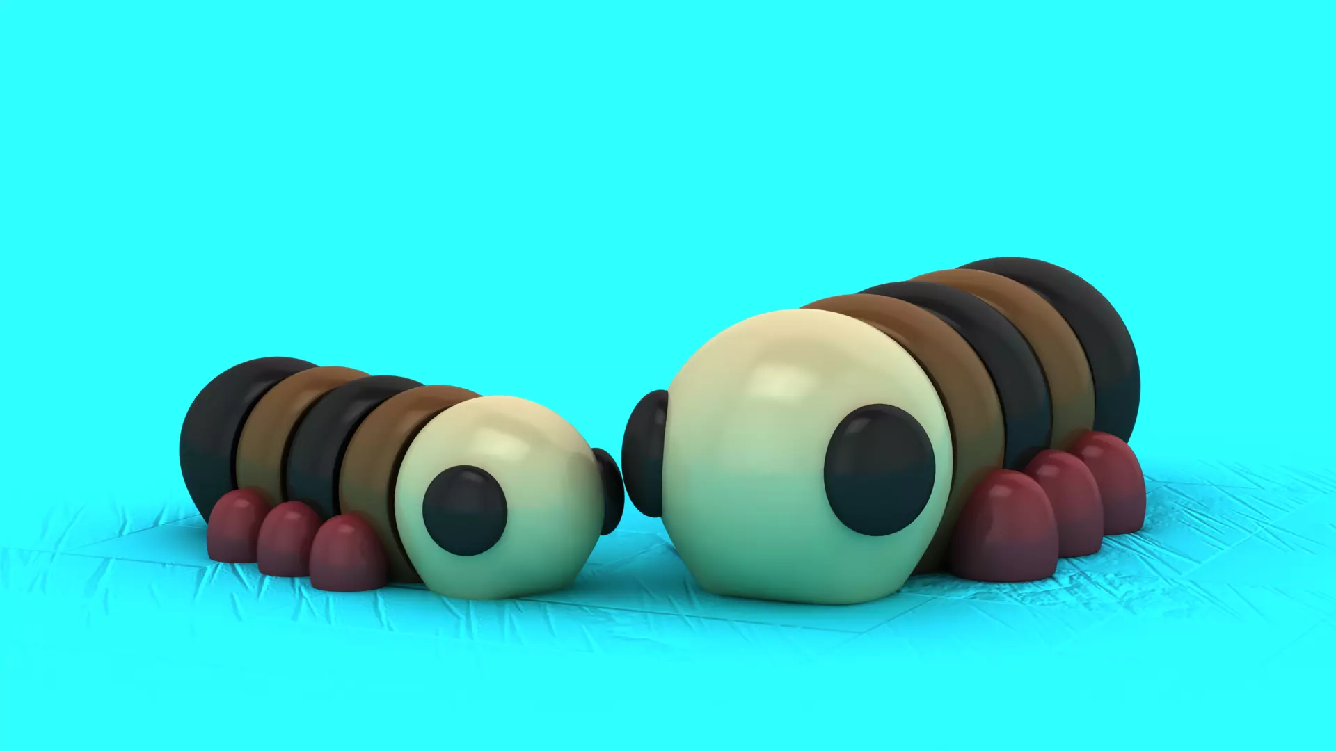 Cute Caterpillar 3D print model