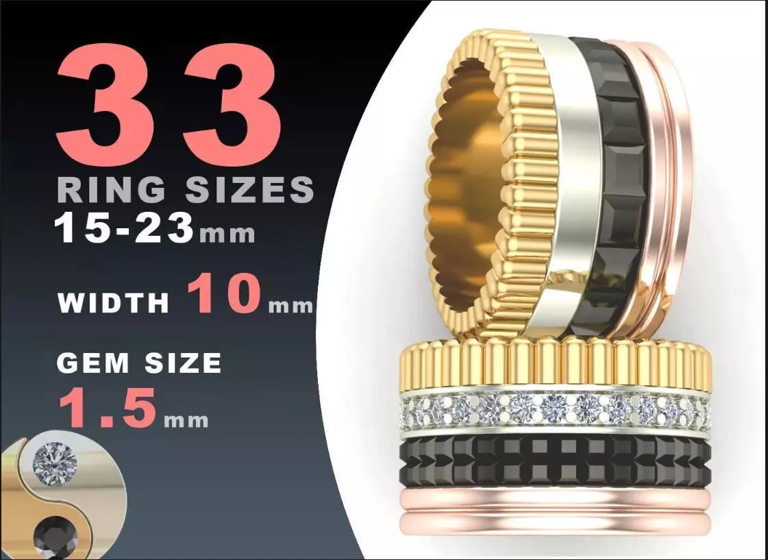 boucheron Quatre Classique Ring 3D print model