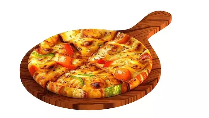 dilishius Veg Pizza 3D model