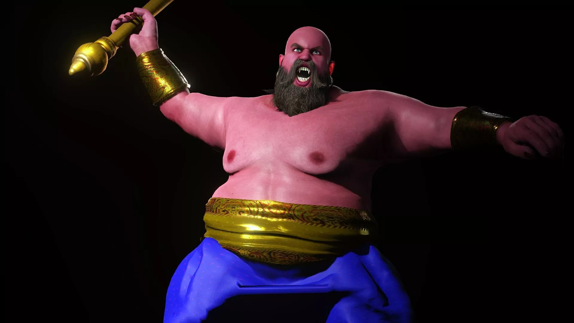 Demon Komba Raksha Low-poly 3D model