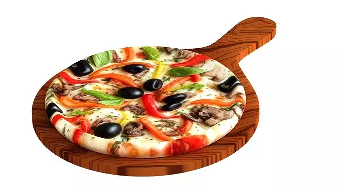 Supreme Veggie Pizza 3D model