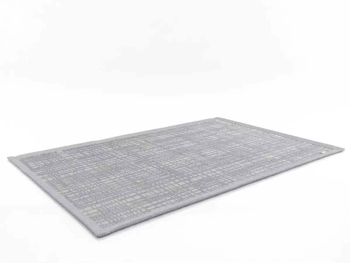 Graficule checkered rug 3D model_2