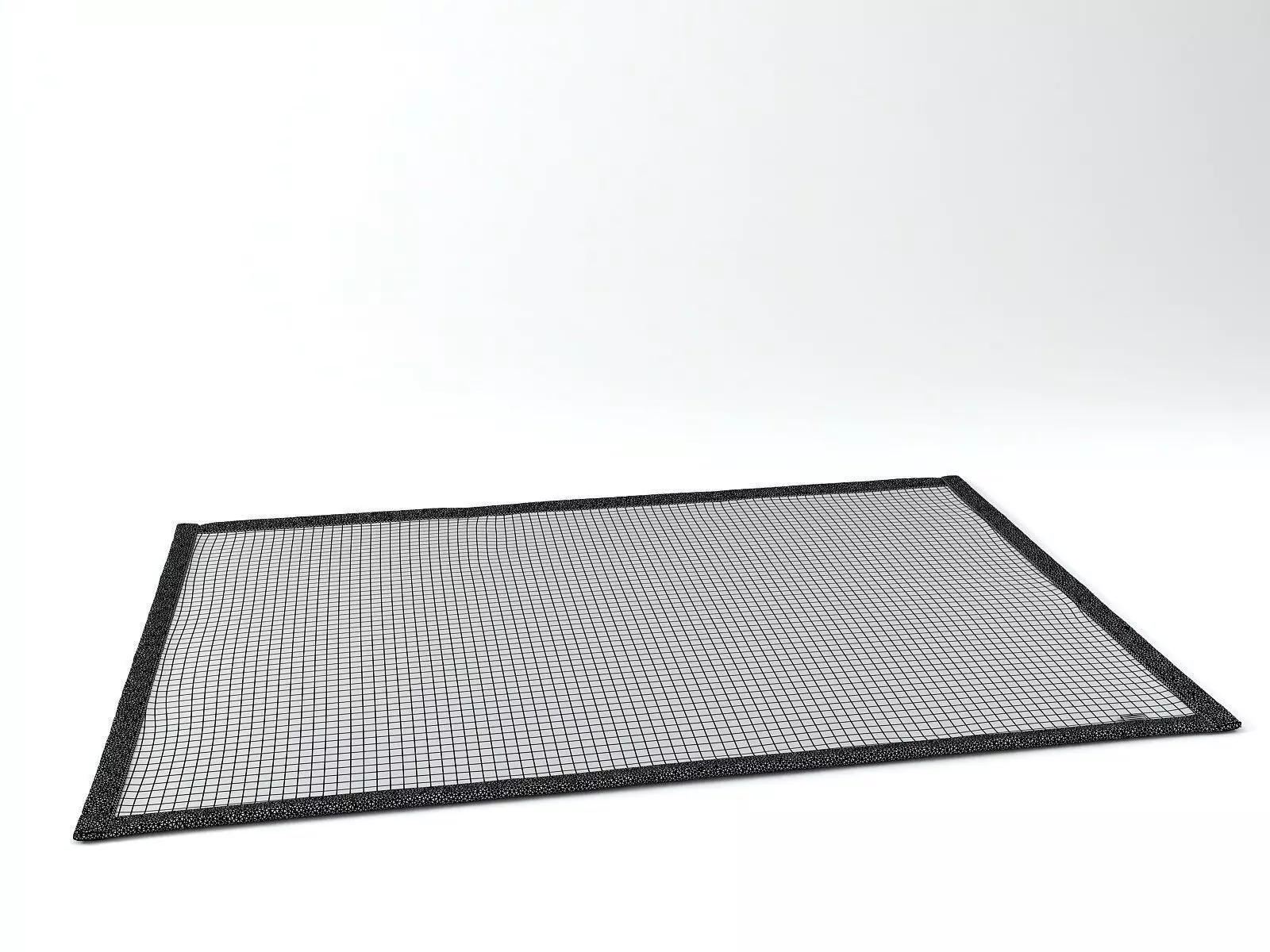 Graficule checkered rug 3D model_3