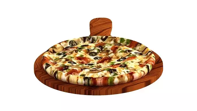 Supreme Pizza 3D model 5
