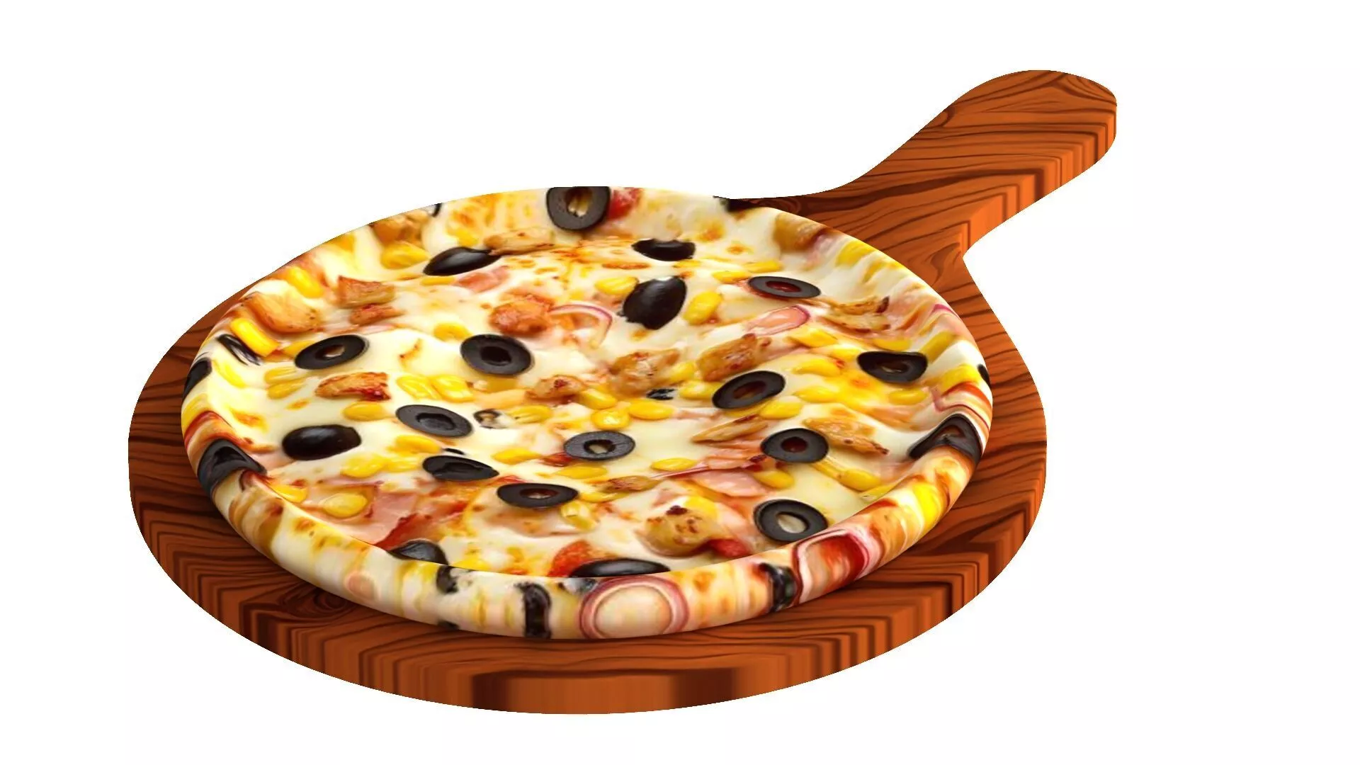 Recien horneado Calzone Pizza 3D model