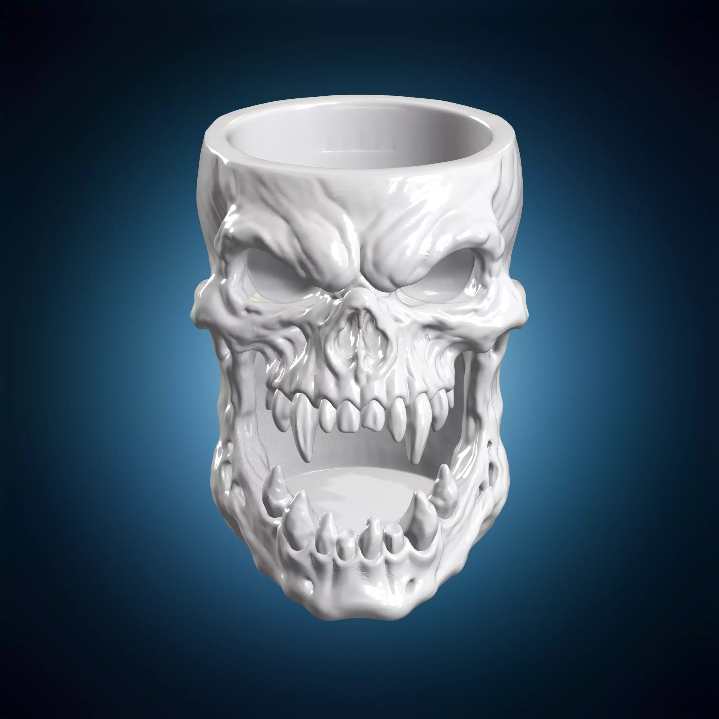 Skull Desk Organizer 3D Printable Model 3D print model