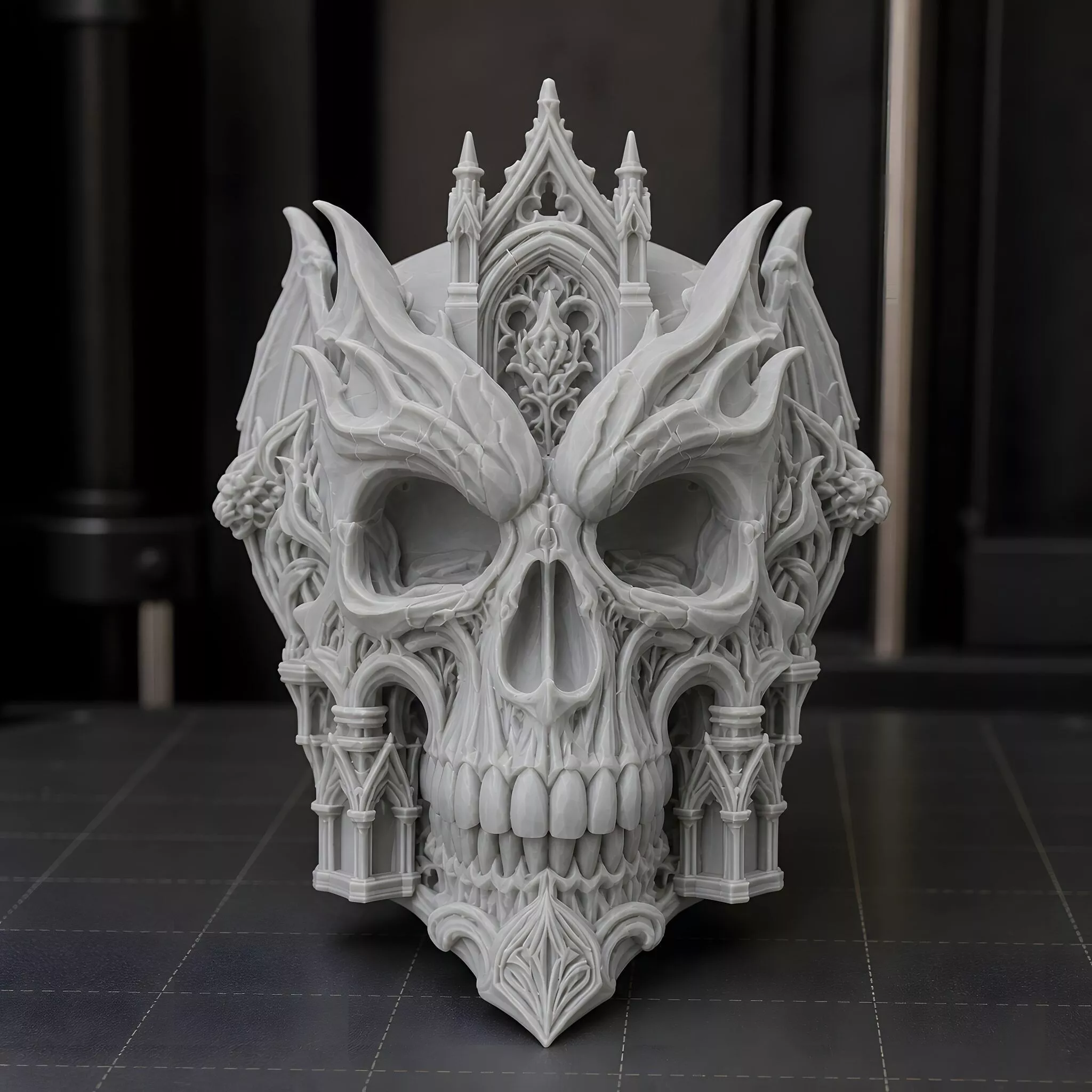 Gargoyle Chapel Gothic Skull 3D Print Model 3D print model