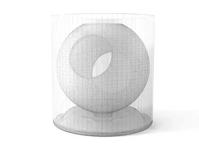 Four three glass vases