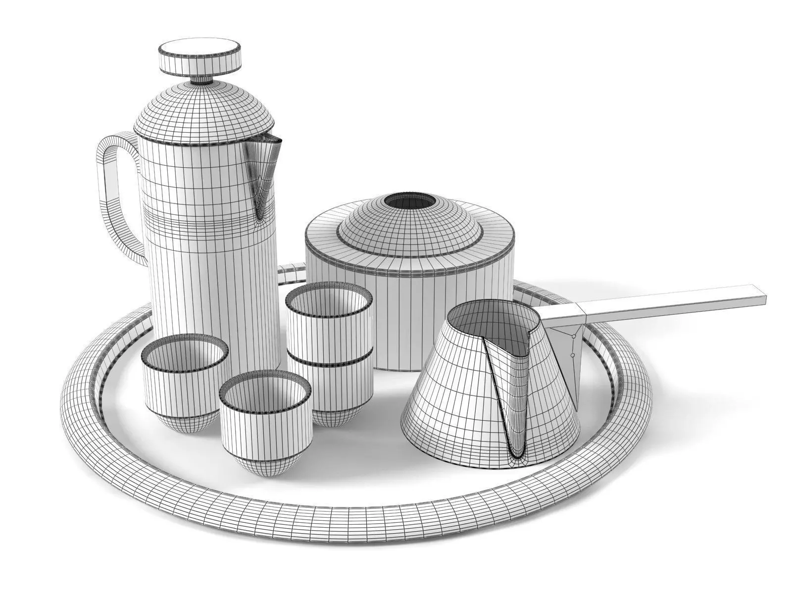 Brew Collection copper tea set 3D model_7